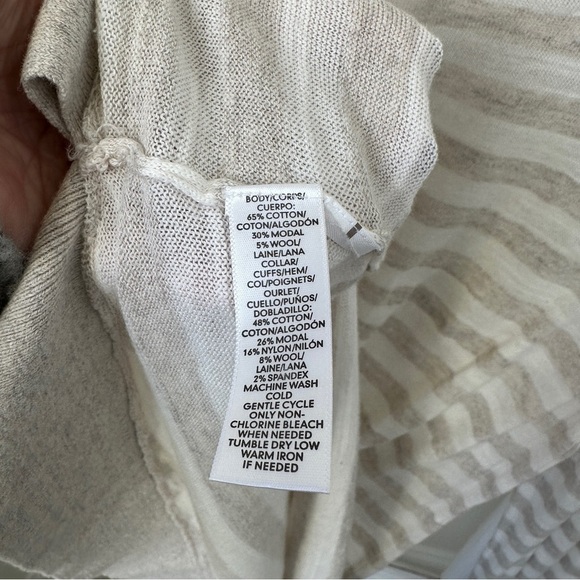 Lou & Grey Heatherstripe Tunic Long Sleeve Lightweight Sweater SZ Large - Picture 8 of 8